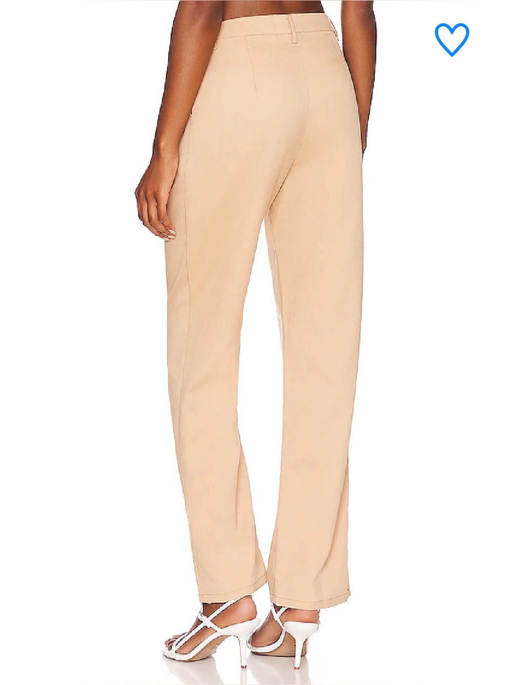 SUPERDOWN | Vivian Straight Leg Trouser Pant | Tan Khaki | Size M - Picture 3 of 12